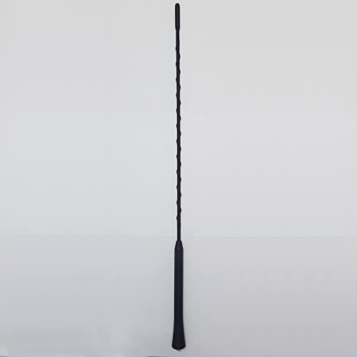 Bojer 16 Inch Antenna Compatible with Vehicle AM FM Car Radio Roof Mount Mast Flexible Rubber with M5 M6 Threaded Adapter
