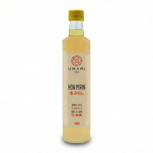 Umami Hon Mirin japonés 500ml - Fabricado en Japón con arroz japonés - fermentado en barricas de madera durante largos periodos