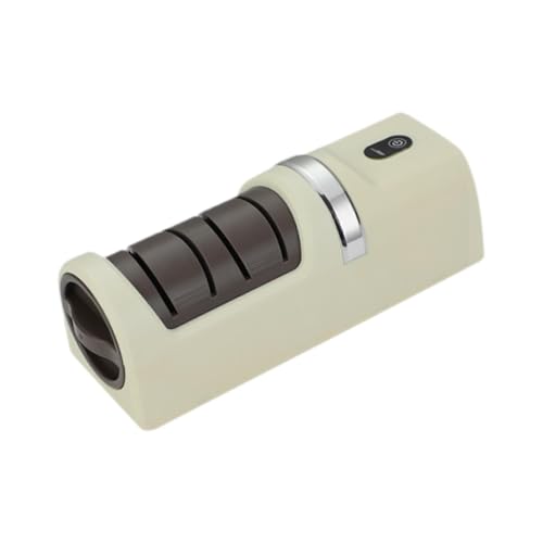 Qectial Afilador de Cuchillos, Electrodoméstico Confiable, Afilador de Cuchillos Eléctrico para Picnics, Jardines, Campamentos Y Pulido de Hojas, Blanco, Individual