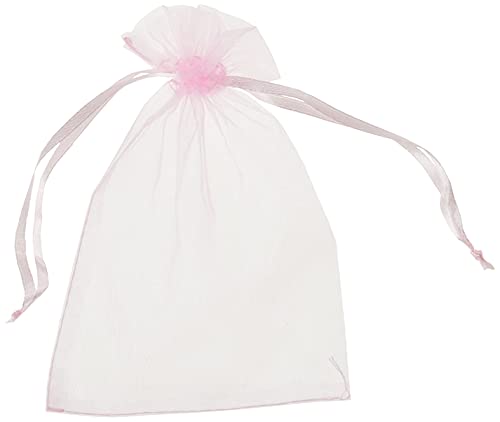 Gala Saco de Tecido de Organza Pacote de 10 Unidades, Rosa (Bebê), 10 x 15 cm