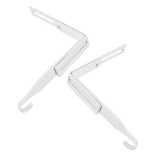 Gadpiparty Ganchos Ajustables para Puertas de Armarios 2 Unidades Colgadores Metálicos Blancos Gancho Multiusos para Colgar en Puertas Armarios y Espejos Soporte Resistente y Versátil