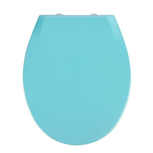 Wenko KOS Asiento De Inodoro, Thermoplast, Azul, 44x37.5x3 cm