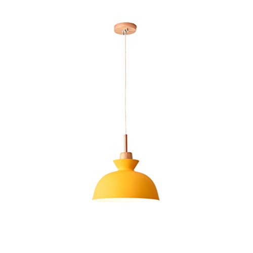 Lustre bar et café jaune style macaron pour créer une ambiance de salle chaleureuse