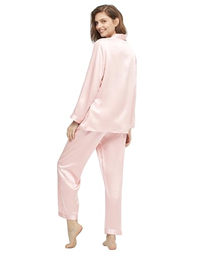 LilySilk Silk Pajamas for Women Pure Full Length Long 22 Momme 100% Mulberry Silk Luxury2
