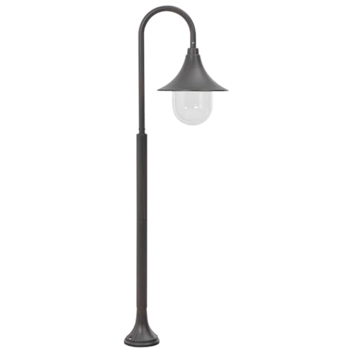 Altezza totale: 120 cm Lampione da Giardino E27 120 cm in Alluminio Bronzo, Casa e Giardino, Illuminazione, Illuminazione da Giardino Marrone