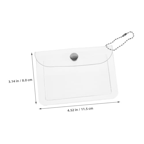 Beaupretty 4pcs Portable Transparent Purse Makeup Bag for Cards and Essentials Travel Organizer for Students and Women2