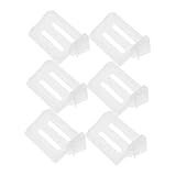 DOITOOL 6個 冷蔵庫仕切りクリップ 調節可能プラスチック製収納仕切り 冷蔵庫ドア用スペース拡張可能 取り付け簡単 素材 耐久性あり 飲料 調