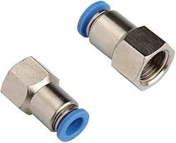 od 1/8"x 8 pneumatic push type female thread 8mm hose barb tube fitting connector adapter connectorr push fittings pneumatic push g1/8 bsp npt female union connector size od 1/8"x 8 mm 2pc (1/8x 8mm)