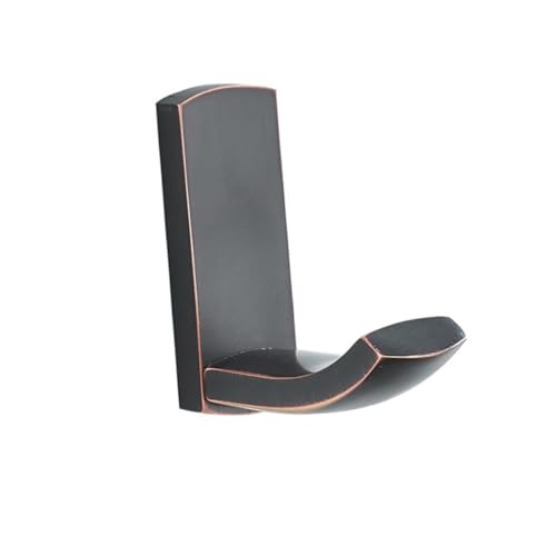 DECORNIJIA Gancho de Pared de Cobre Negro Pesado Resistente y para Ropa Toallas y Abrigos con Acabado Pulido y Tornillos Ocultos para Baño Cocina y Garaje