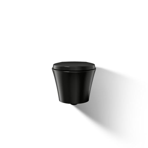 K-31539-7 Veil Wall-Hung Dula Flush Toilet, Black