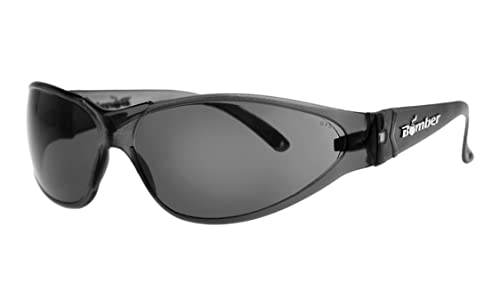 BOMBER Safety Glasses with Smoke Lens - R103 X-Bombs, Safety glasses, meets ANSI Z87 Standards - No foam
