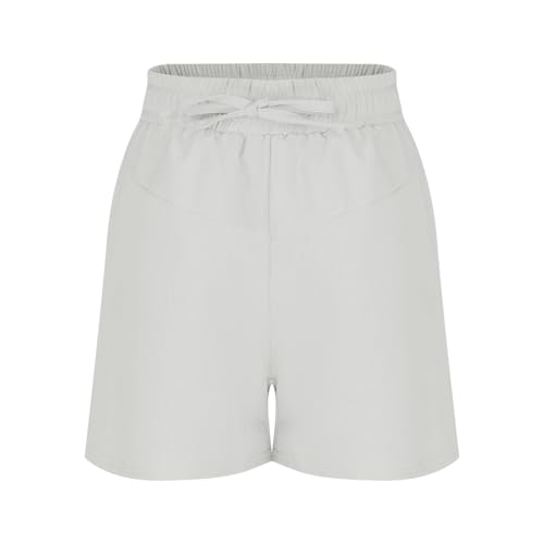 Kids Girls Shorts Casual Cotton Linen Plaid Shorts Y2K Beach Bottoms 2025 Elastic Waist Sweatpants Athletic Sports2