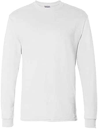 Hanes Men's Essentials Long Sleeve T-Shirt Pack, Crewneck Cotton Tees ...