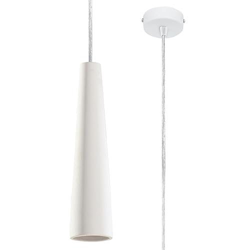 Lampada a sospensione sottile in ceramica bianca GU10 Lámpara Colgante de Cerámica Slim Blanca GU10