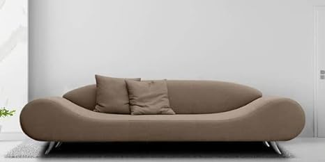 Image of Stylish & Modern Cushioned Couch Relax sectional Sofa in Fabric & Velvet and Heavy Duty Sofa for bedrooms, Living Rooms Guest Rooms Home and Office. (Brown)