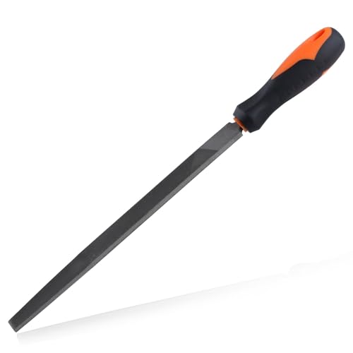 SPEEDWOX Metal Hand File Tool 10" Flat File Metal File to Sharpen Tools and Deburr for Metal & Wood Work Sharpening Crafts Comfortable Anti-Slip Grip Hand Tools