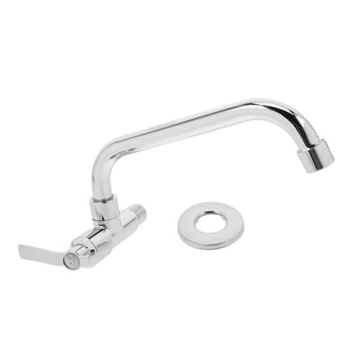 NUOBESTY 1Juego Grifo de Agua Fría Pared para Lavabo y Cocina Diseño Horizontal Elegante Control Rápido de Grifo para Fregadero y Lavadora