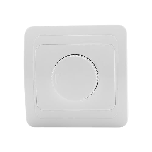 Powice LED Dimmer 250V, Dimmer für LED Lampen, Lichtschalter Dimmbar, Dimmer Schalter 5-250Watt, Unterputz LED Dimmer, Weiß