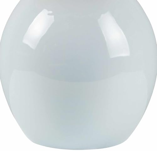 BoutiqueRugs Liliac Boho Ceramic and Jute Bedside Table Lamp for Bedroom Nightstand - End Side Lighting for Living Room - Shade Rattan - Blue Gray, Beige - 15" H - Image 6