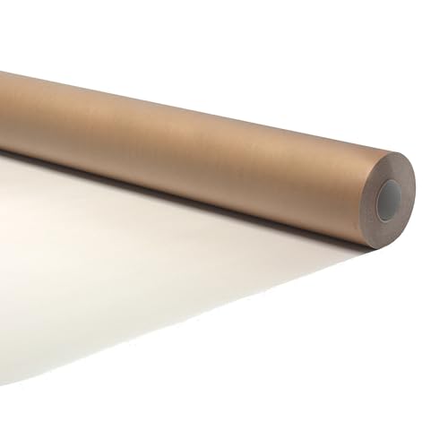 AVOID Chemin de plâtre marron/marron 50 m² | Protection pour sols stratifiés | Toutes les surfaces | Tapis de nettoyage de qualité professionnelle | Protection écologique lors des travaux de