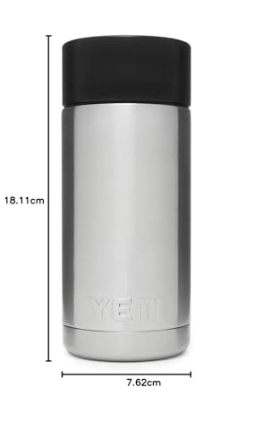 YETI Rambler 12oz Bottle, Stainless Steel, Vacuum Insulated, Hot Shot Cap