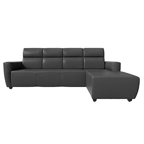 Image of Wakefit Sofa Set | 3 Year Warranty | Sofa 3 Seater, 3 Seater Sofa for Living Room, Wooden Sofa Set, 3 Seater + Right Aligned, Sofa for Living Room - Belize(Romance : Marble Grey)