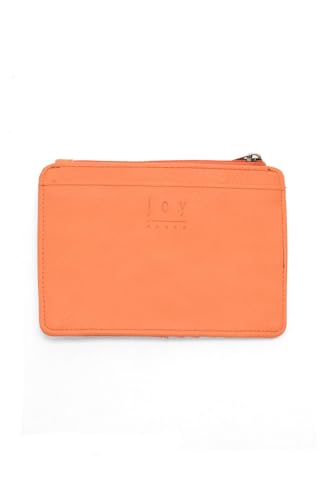 Image of Joy Susan Women's Mini Travel Wallet Card Holder Passport Case Vegan Leather Coral Peach