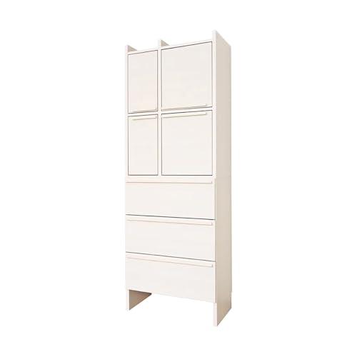 幅64cm 多種多様な収納のランドリーラック SE-1865TH ホワイト木目 日本製 ≪寄付者様組み立て品≫ [チェスト ランドリーチェスト 扉付き 洗面所 収納 薄型 スリム ランドリー サニタリー タオル 木製 新生活 国産] [K-18802_01]