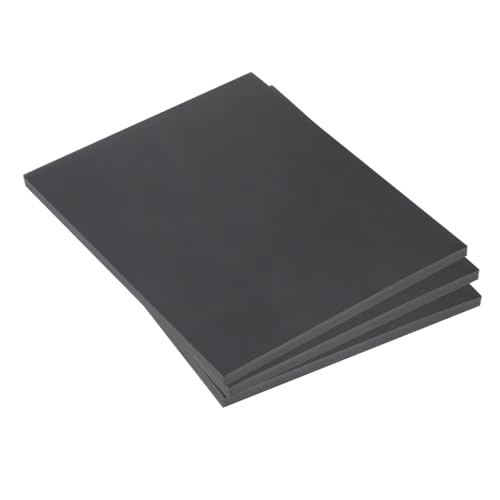 Image of Expanded PVC Plastic Sheet 5 /16 inch Thick, 8.5 inchx11 inch Lightweight Rigid Foam Sheet, [for Crafts Signage Displays Digital Screen Printing] - Black / 3 Pcs