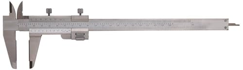 Image of 200mm Vernier Caliper Manual (8 Inch), Stainless Steel Precision Measuring Tool, Dual Scale Metric & Inch, 0.02mm Accuracy, Internal External Depth Measurement for Engineering & Workshop (MN-200)