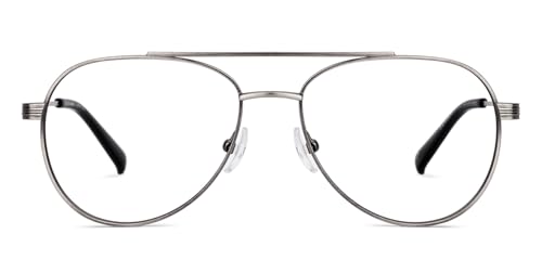 Image of John Jacobs Eyeglass Frames with Dummy Lenses | Gunmetal Full Rim Teardrop Shape | Mavericks Collections | For Men & Women | Medium | JJ E70058 /M