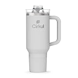 Cirkul Light Gray All-Day StrawSip™ Tumbler - 40oz Gray Stainless Steel Tumbler, Flavor Cartridges Not Included