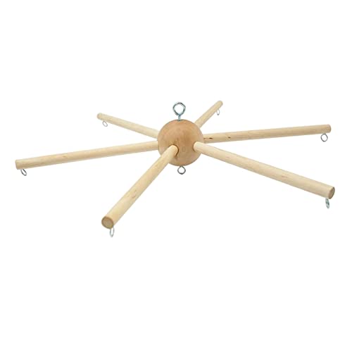 Wooden Mobile Frame Kit Decorative Equipment Creative DIY Wind Chime Crafts Hanger Frame Hanger for Baby Home Crib Wall Hanging Balcony
