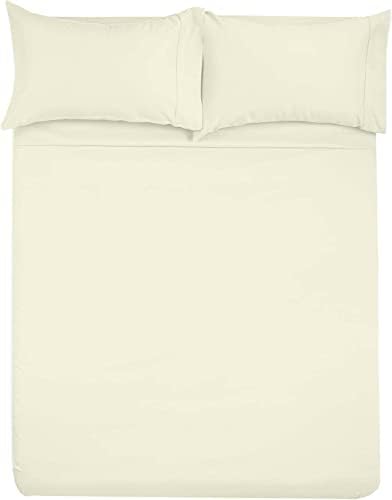 Microfiber RV Sheet Sets, 48x75 3/4 Full Bunk, Ivory Solid, RV Bed Sheets for Campers, RV's & Travel Trailers Fit Mattress up to 8 Inch deep Motorhome RV Camping Sheets