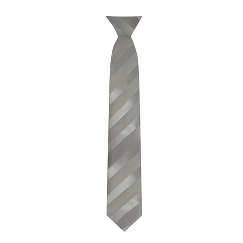 Jacob Alexander Boys' 14 inch Stripe Tonal Clip-On Neck Tie