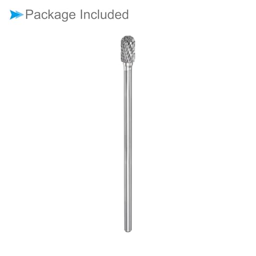 CoCud Wolframhartmetall Fräser, 6mm Schaft, 10mm Durchmesser, Doppelschnitt-Zylinder mit Kugelnase Drehfräswerkzeug - (Anwendungen: für Metallgravur)