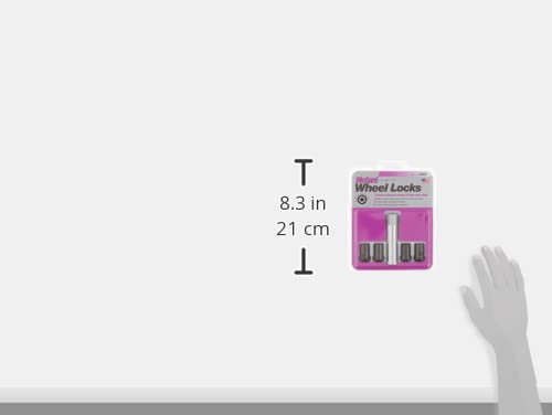 Mcgard 25357 Tuner Style Cone Seat Wheel Locks Black (M12 X 1.5 Thread Size) - Set Of 4, 4 Locks / 1 Key #TOP3