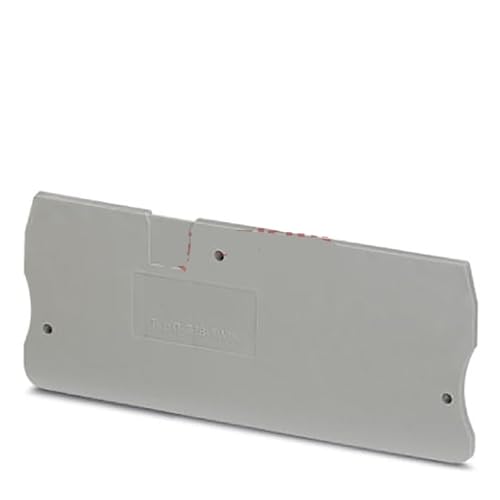 Placa final D-ST 6-TWIN gris para carril DIN y bloques de terminales aislados