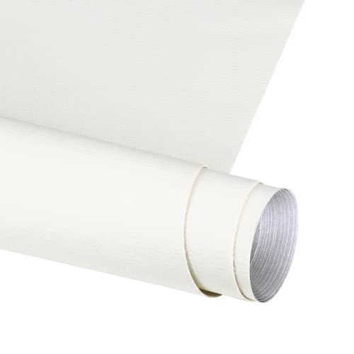 Simili Cuir Autocollant 150 x 40 cm - Patch de Reparation Cuir - Adhesif Reparation Cuir Pour Canapés, Sacs à Main, Vestes, Sièges de Voiture, Meubles en Cuir Réparation et Rénovation - Blanc