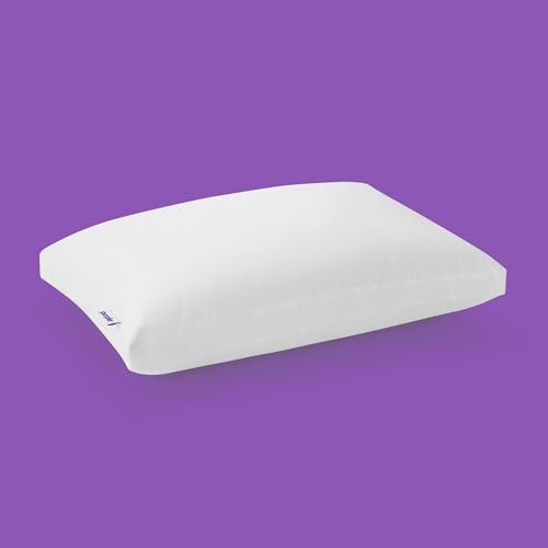 Purple Cloud Pillow - Standard Size, Hypoallergenic Gel Fiber Fill for Plush, Cloud-Like Comfort - Molds to Support Head & Neck, Won’t Clump or Flatten