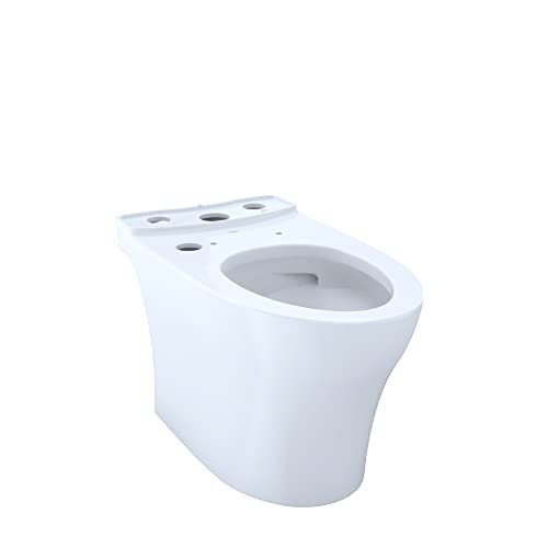 Image of TOTO Aquia IV Elongated Universal Height Skirted Toilet Bowl with CEFIONTECT, WASHLET+ Ready, Cotton White - CT446CEFGNT40#01