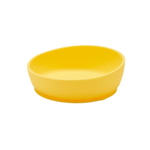 Doidy Bowl, Baby Weaning Bowl with Suction Base, Training for Self-Feeding Baby Food 6 Months+, 350ml (Yellow)