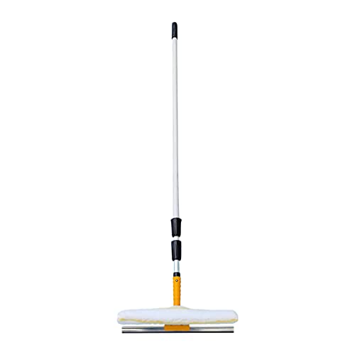 Connecticut Solar - Solar Panel/Glass/Window Cleaning Brush and Kit with 2 in 1 Microfiber Washing Brush and Rubber Wiper Brush - 3 Meter fed Telescopic Pole (3 Meter)