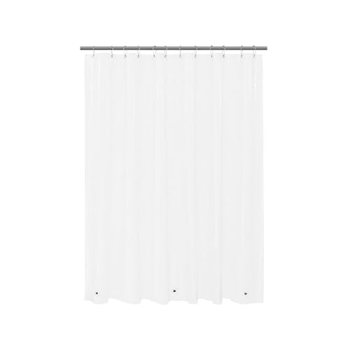Image of Mrs Awesome Clear Shower Curtain Liner with 3 Magnets, 69x70 Premium Flexible Sturdy Plastic Shower Curtain for Bathroom Lightweight, Waterproof, Clear