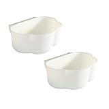 Generisch 2 Stück Küchenabfalleimer, Küchenschrank Tür Hängende Abfallbehälter,Auffangschale für für Bio Müll,Küchenabfalleimer für Hausmüll Aufbewahrung Hängenden Abfallbehälter (Weiß)