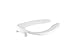 KOHLER K-4670-SC-0 Lustra Elongated Open-Front Toilet Seat with Self-Sustaining Check Hinge, White