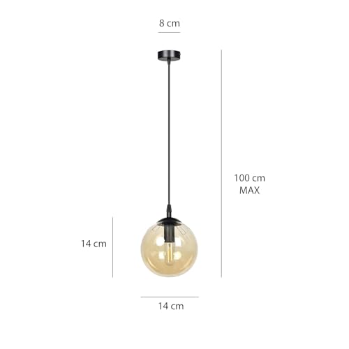 Image of Mahganya Decoration Modern Ceiling Lamp for Living Room, Office,Bedroom Lamp with All Fixtures and Fitting White Design Hanging Antique Fitting (Luister Black Cap)