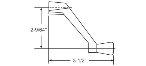 Brixwell 37-137-3 Long Crank Handle White Only Fit Truth 11/32in Spline WOH 17 WH