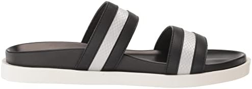 Stacy Adams Men's Metro Double Strap Slide Sandal Flat, Black/White, 10 | Image 5