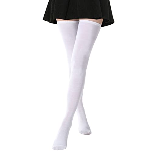 Image of DRESHOW Extra Long High Thigh Socks Striped Over Knee Thin Tights Long Stocking